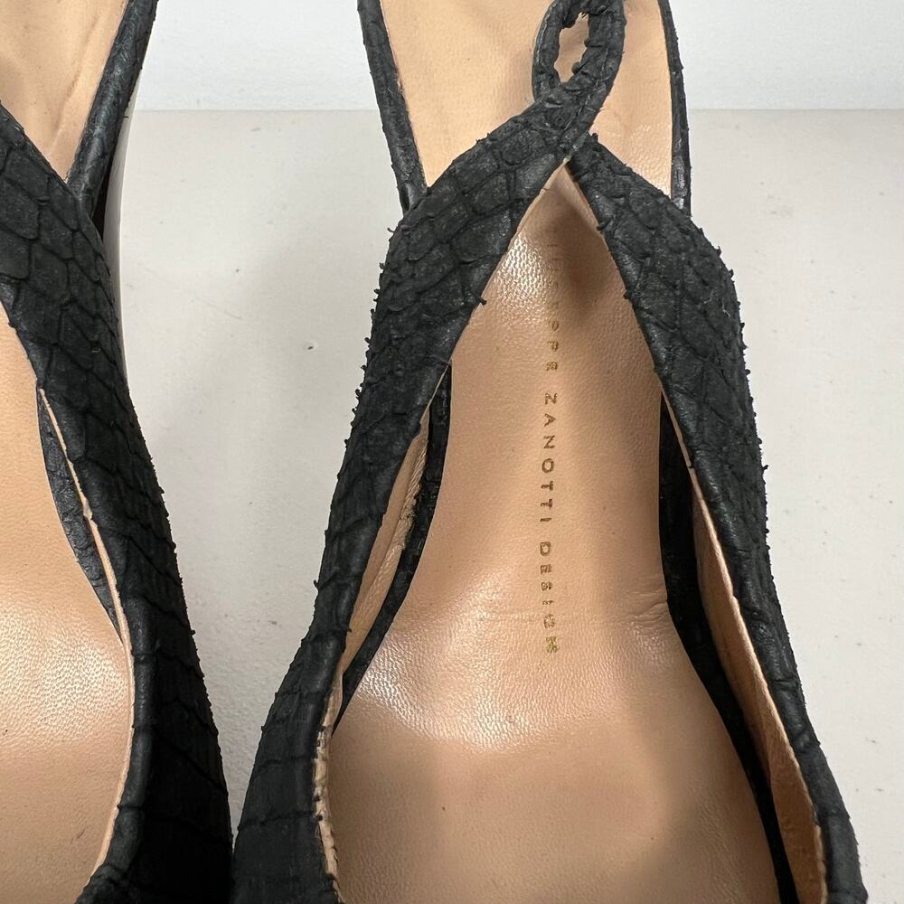 Giuseppe Zanotti Black Python Platform Pump Size … - image 6